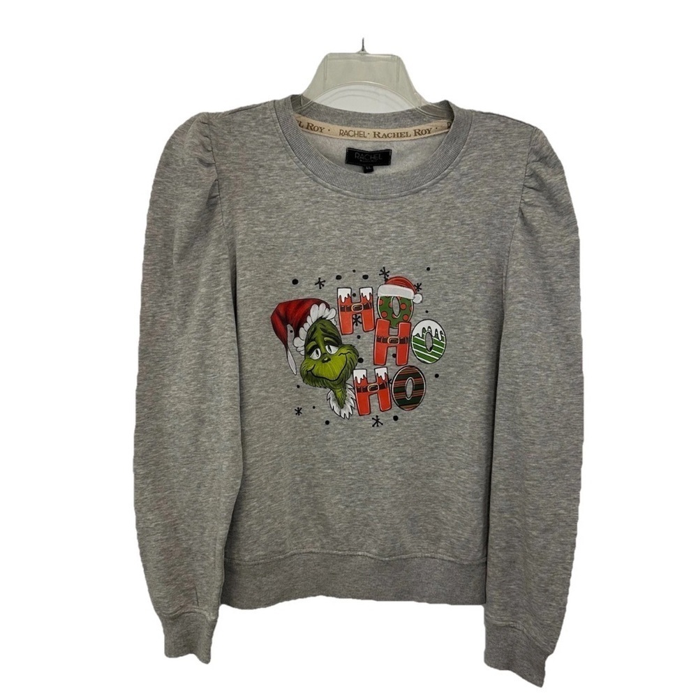 NWT Rachel Roy Gray Grinch Christmas Sweatshirt